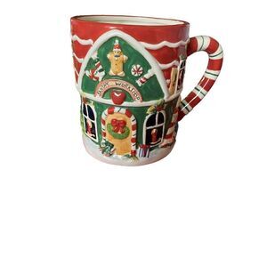certified international Suzanne winger big Christmas, Santa workshop, coffee mug